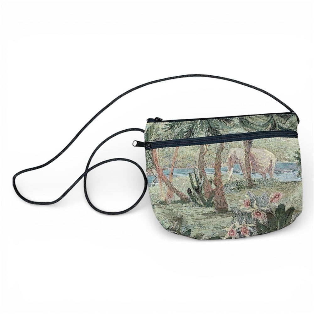Danny K Jungle Scene Tapestry Crossbody Bag